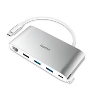 Huby USB - Hama Hub USB Multiport 8 připojení 3x USB-A 2x USB-C VGA HDMI LAN 200111 - miniaturka - grafika 1