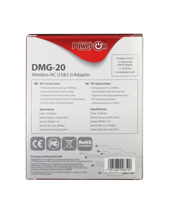 Karta sieciowa Inter-tech DMG-20 218615