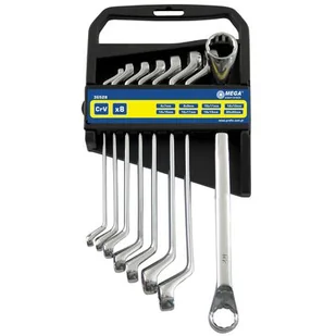 MEGA Klucze oczkowe odgięte 6 sztuk, (6x7-16x17 mm) - Klucze i nasadki - miniaturka - grafika 1