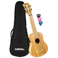 Inne instrumenty muzyczne - Cascha Cascha HH 2312E Bamboo Natural Ukulele Sopranowe EQ SET Gratis Prezent od Kup Instrument! HH 2312E - miniaturka - grafika 1