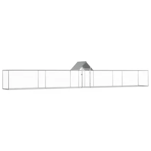 VidaXL Woliera dla kur, 9 x 1 x 1,5 m, galwanizowana stal 144561         VidaXL - Akcesoria do hodowli zwierząt - miniaturka - grafika 1