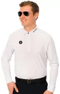 Koszulki jeździeckie - Koszulka konkursowa SPOOKS Daniel 22AW męska biała, rozmiar: XL - miniaturka - grafika 1