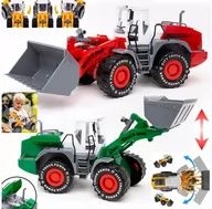Samochody i pojazdy dla dzieci - 6849 Pojazd Traktor Budowlany 35Cm Koparka Napęd , Czerwony - miniaturka - grafika 1