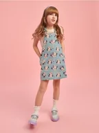 Sukienki i spódniczki dla dziewczynek - Sinsay - Sukienka jeansowa Myszka Minnie - niebieski - miniaturka - grafika 1