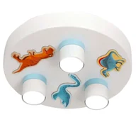 Lampy sufitowe - EWILIGHT Lampa sufitowa 3-punkty plafon DINO KOŁO 3xGU10 biały/niebieski - miniaturka - grafika 1