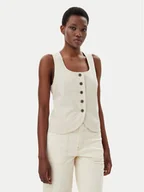 Kamizelki damskie - Gap Kamizelka 714973-02 Beżowy Slim Fit - miniaturka - grafika 1