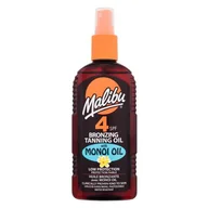 Balsamy i kremy do opalania - Malibu Bronzing Tanning Oil Monoi Oil SPF4 preparat do opalania ciała 200 ml dla kobiet - miniaturka - grafika 1