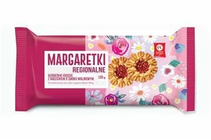 NYSKIE CIASTKA HERBATNIKI MARGARETKI Z NADZIENIEM MALINOWYM 180G - Batoniki - miniaturka - grafika 1