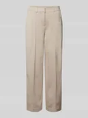 Spodnie damskie - Spodnie materiałowe z szeroką nogawką z przeszytym kantem model ‘KATE’ - miniaturka - grafika 1