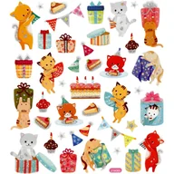 Scrapbooking - Naklejki urodzinowe, Koty - miniaturka - grafika 1