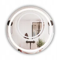 Lustra - LUSTRO OKRĄGŁE LED PODŚWIETLANE ŁAZIENKOWE ŚREDNICA 80cm - miniaturka - grafika 1