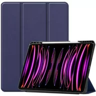 Etui do tabletów - Bizon Etui Case Tab Lizard do Apple iPad Pro 12.9 2022/2021/2020/2018, granatowe - miniaturka - grafika 1