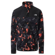 Bluzy sportowe damskie - The North Face Printed Tka Glacier Popper Button Fleece > 0A5IZN2A71 - miniaturka - grafika 1