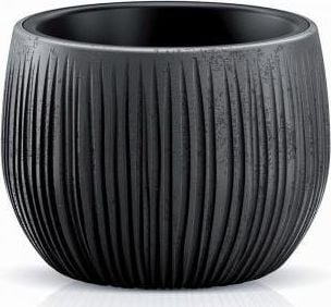 Prosperplast Doniczka BETON BOWL - czarny beton śr.15cm