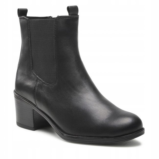 Caprice 25350 botki czarne damskie klocek skóra naturalna r.41