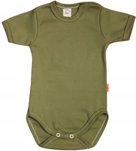 Body KRÓTKI rękaw KHAKI r 56 KLEKLE - Body dla niemowląt - miniaturka - grafika 1