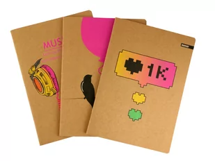 BeniaminZeszyt A4/60k kratka / KRAFT LINER FLUO - Zeszyty szkolne - miniaturka - grafika 1