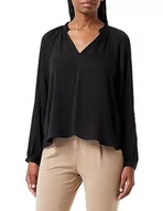 Bluzki damskie - VERO MODA VMSUNNY LS VMA NOOS bluzka damska z dekoltem w serek, czarny, XS - miniaturka - grafika 1