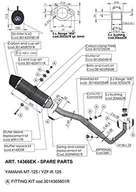 Części motocyklowe - Zestaw gniazd części zamiennych LeoVince układ wydechowy, stal nierdzewna, Ø 40 mm - miniaturka - grafika 1