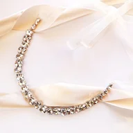 Ozdoby do włosów - Kokonet, Srebrna Opaska Do Włosów, Wiązana, Efektowna Ślubna - miniaturka - grafika 1