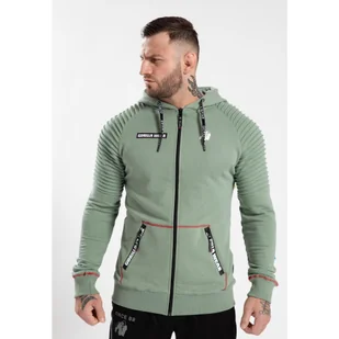 Georgia Bluza z kapturem zapinana na suwak - Zielony - Bluzy sportowe męskie - miniaturka - grafika 1