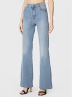 Spodnie damskie - TWINSET Jeansy 231TP2588 Niebieski Flared Leg - miniaturka - grafika 1