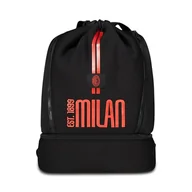 Plecaki - Milan Plecak na siłownię dla chłopców i dzieci, czerwony czarny, z twardym dnem do przechowywania butów, regulowanymi paskami na ramię, sportowy i rekreacyjny, czarne, Taglia unica, nowoczesny - miniaturka - grafika 1