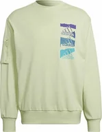 Swetry męskie - Sweter męski bez kaptura Adidas Essentials Brandlove zielony - XL - miniaturka - grafika 1