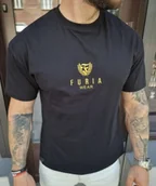 Koszulki męskie - Koszulka oversize czarna męska Furia - miniaturka - grafika 1