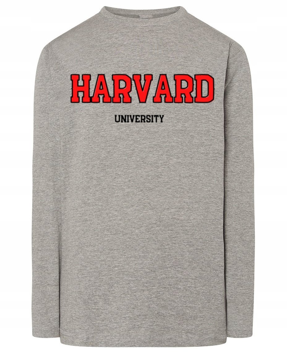 Longsleeve czerwony nadruk HARVARD r.XXL
