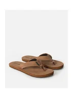 Klapki i japonki męskie - Japonki męskie skórzane RIP CURL Revival Leather Open Toe brązowe 43 - miniaturka - grafika 1