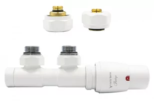 Zawór termostatyczny 50mm TWINS biały mat prawy Pex - Zawory i kraniki Zawór termostatyczny 50mm TWINS biały mat prawy Pex - Zawory i kraniki - miniaturka - grafika 1