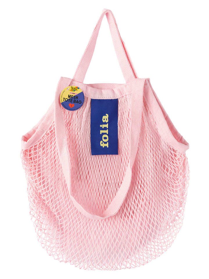 folia PAPER Shopper bag w kolorze jasnoróżowym - 44 x 44 x 0,50 cm