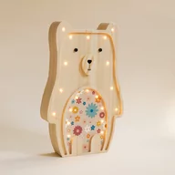 Lampy pozostałe - Drewniana Lampka Miś – Edycja wiosenna - miniaturka - grafika 1