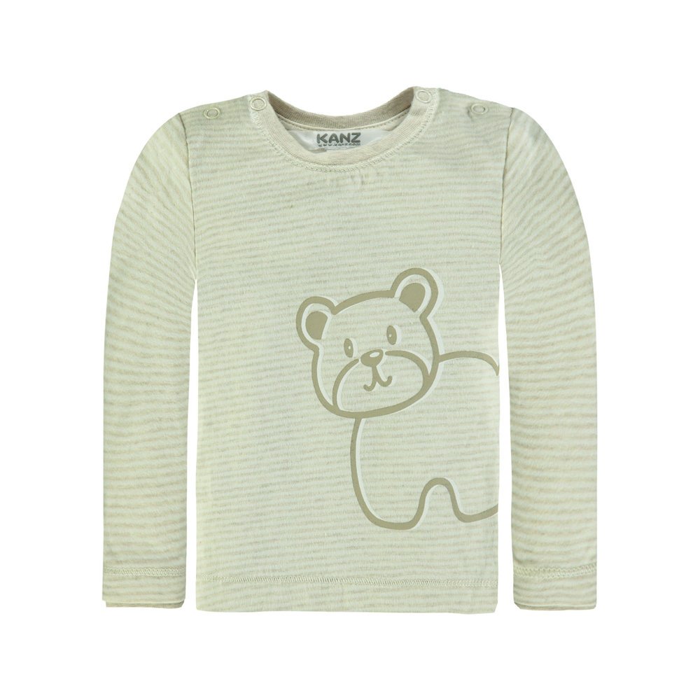 Dziecięca bluzka z długim rękawem, beżowy, rozmiar 56