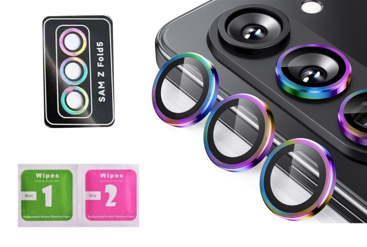 Szkło na aparat do SAMSUNG GALAXY Z FOLD 4 / FOLD 5 kolorowy ring ochrona