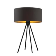 Lampy stojące - Czarna lampa stołowa glamour SIERRA GOLD - miniaturka - grafika 1