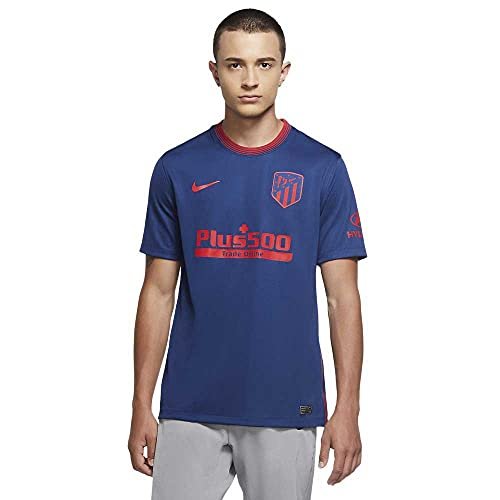 Nike Męski t-shirt ATM M Nk BRT Stad JSY Ss Aw niebieski Coastal Blue/(Sport Red) (Full Sponsor) XL