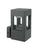 Lampy ogrodowe - Su-Ma szary kinkiet ogrodowy SUMA FAN KWADRAT FKW-K100 nowoczesny kinkiet elewacyjny ciemny popiel FKW-K100 - miniaturka - grafika 1