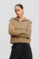 Bluzy damskie - Karl Lagerfeld bluza bawełniana damska kolor beżowy gładka A2W20035 - miniaturka - grafika 1