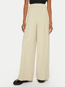 Spodnie damskie - Patrizia Pepe Spodnie materiałowe 8P0710/A545-B814 Beżowy Regular Fit - miniaturka - grafika 1