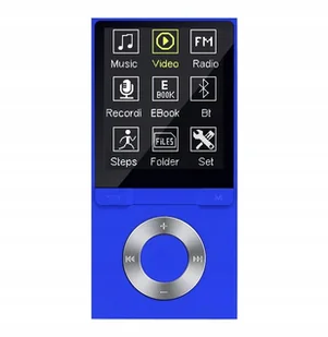Odtwarzacz MP4 B6 16GB bluetooth microSD MP3 niebieski - Odtwarzacze MP3 - miniaturka - grafika 1