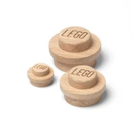 Wieszaki do szafy - Zestaw 3 dębowych haczyków ściennych LEGO® Wood - miniaturka - grafika 1