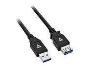 Kable USB - V7 Kabel USB USB3.0A TO A EXT CABLE 2M BLAC V7U3.0EXT-2M-BLK-1E - miniaturka - grafika 1
