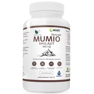 Wish Mumio Shilajit Extract 400mg  90kaps. Ekstrakt z Mumio - Witaminy i minerały - miniaturka - grafika 1