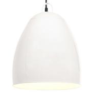 Lampy sufitowe - VidaXL Industrialna lampa wisząca, 25 W, biała, okrągła, 42 cm, E27 320558 - miniaturka - grafika 1