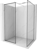Ścianki i drzwi prysznicowe - Mexen Kioto ścianka prysznicowa Walk-in 140 x 70 cm, czarny wzór, chrom - 800-140-202-01-70-070 - miniaturka - grafika 1