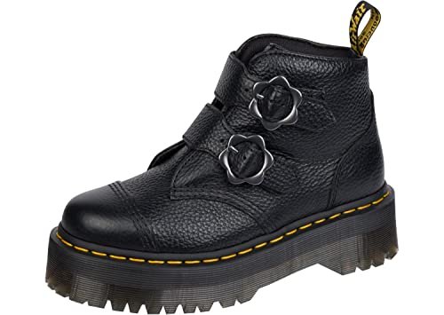 Dr. Martens Damskie botki Devon Flower, Czarny, 39 EU