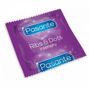 Pasante (UK) Lubrykowane prezerwatywy Pasante Ribs & Dots/Intensity Bulk Pack (144 szt.)