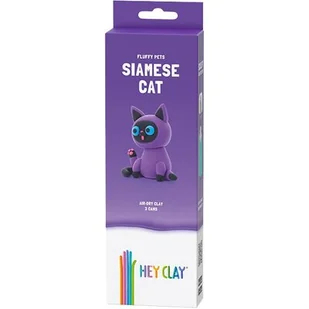 Masa plastyczna HEY CLAY Fluffy Pets Kot syjamski HCL30112CEE - Masy plastyczne - miniaturka - grafika 1